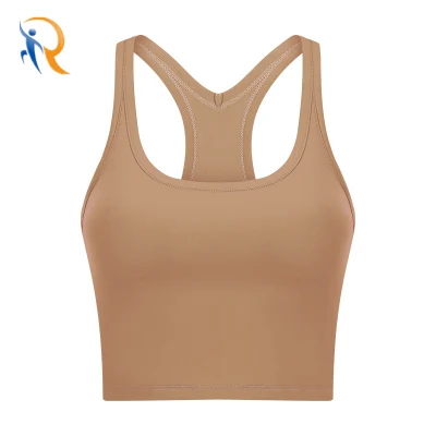 Gilet de yoga avec coussinet de poitrine Peau pour femmes