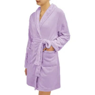 Robe de chambre durable pour femmes lavande avec ceinture amovible