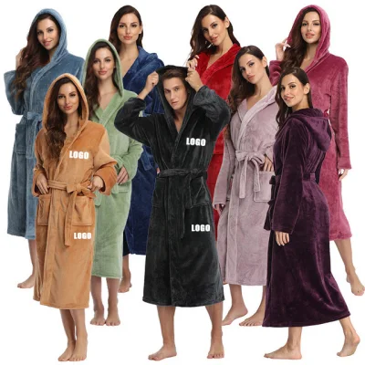 Robe de salon d'hiver pour femmes, robe de nuit en flanelle de velours