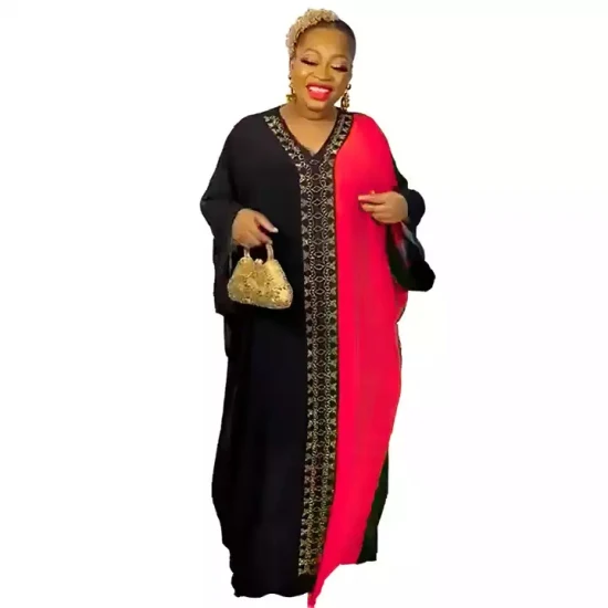 Femmes africaines Abaya Robe en mousseline de soie musulmane vêtements africains Robe grande taille Maxi robes femmes vêtements