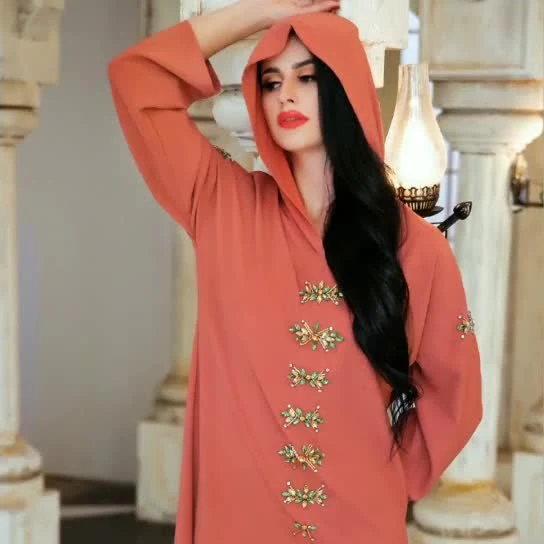 Weimei nouvelle mode islamique Abaya noir femmes à manches longues Hijab robe saoudienne Abaya vêtements modestes pour musulman