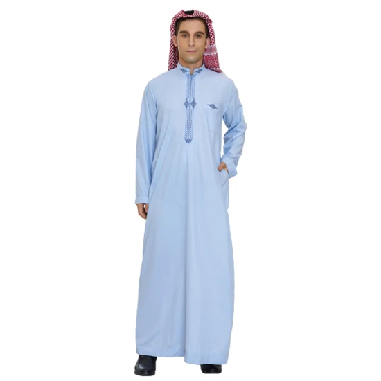 Robe en mousseline arabe Thobe pour hommes, Maroc Thobe, vêtements islamiques musulmans, vente en gros